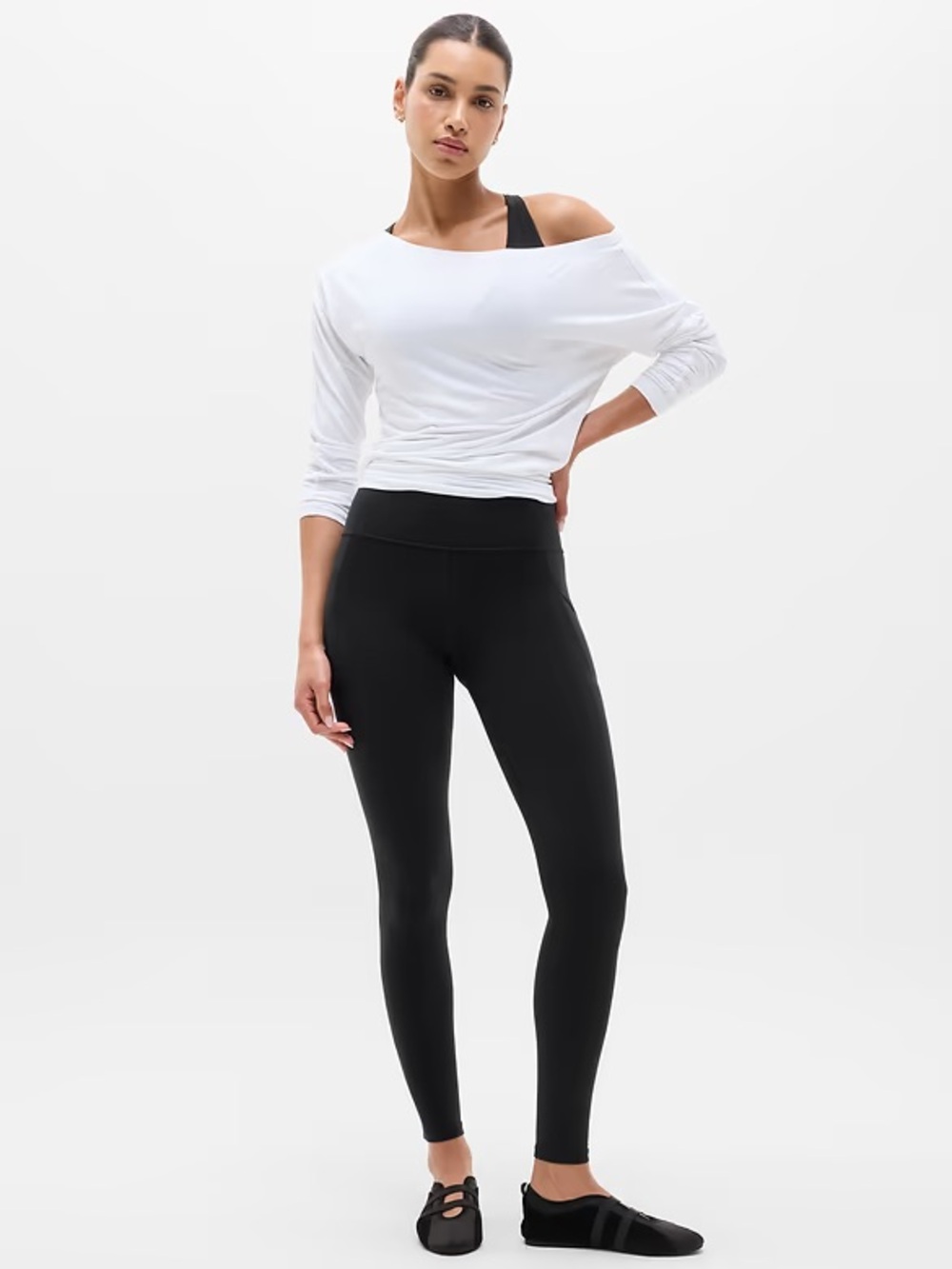 Athletic Salutation Stash Tight Leggings Pants Black Size Small
